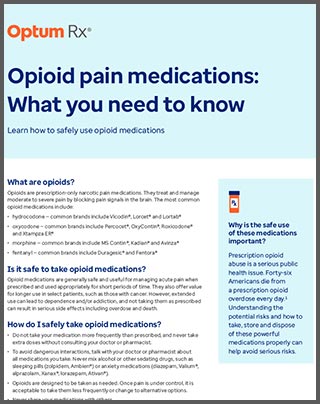 Opioid pain medications